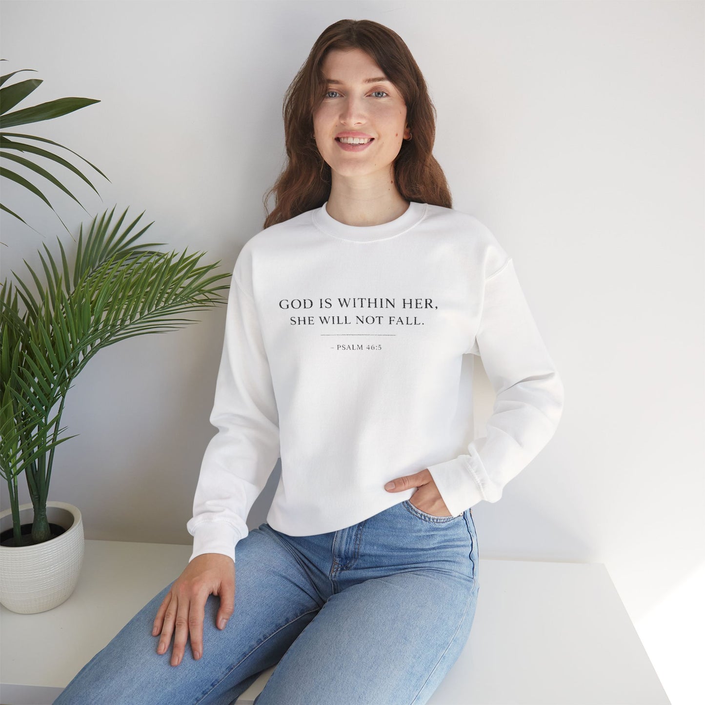 Embroidered Faith Crewneck Sweatshirt — Minimal Christian Pullover