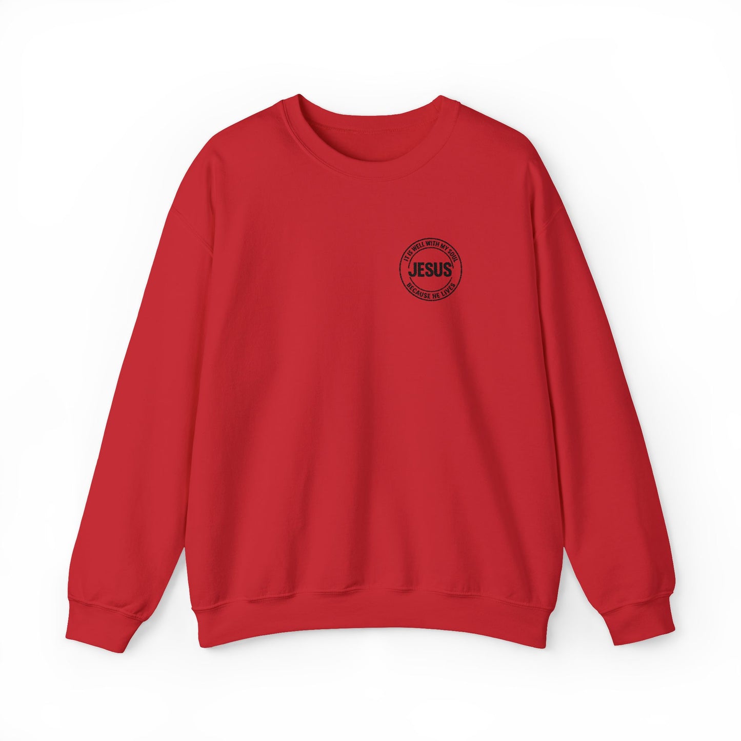 Embroidered "It is well with my soul" quiet statement of faith emblem sweatshirt