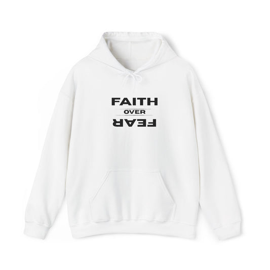 Embroidered "Faith Over Fear" Hoodie — Classic Hooded Sweatshirt
