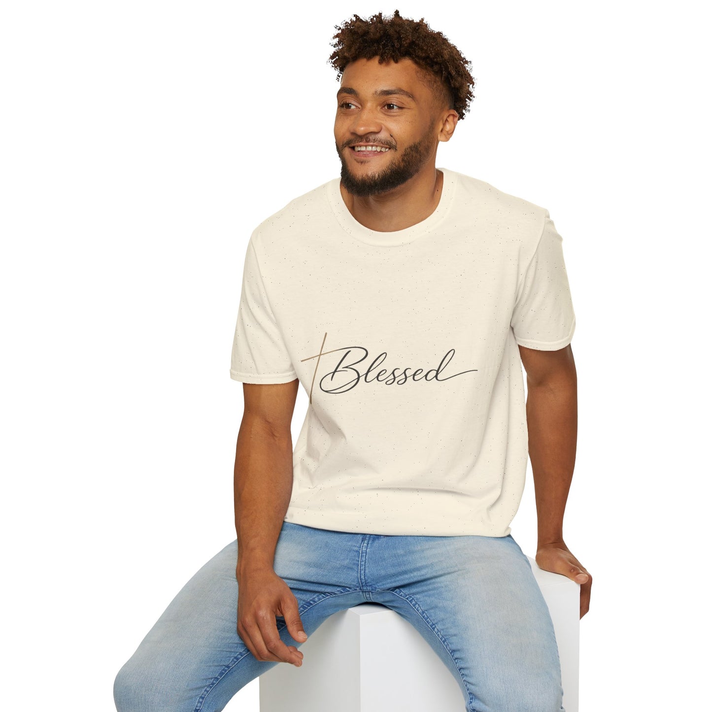 Minimal Gold Cross T-Shirt