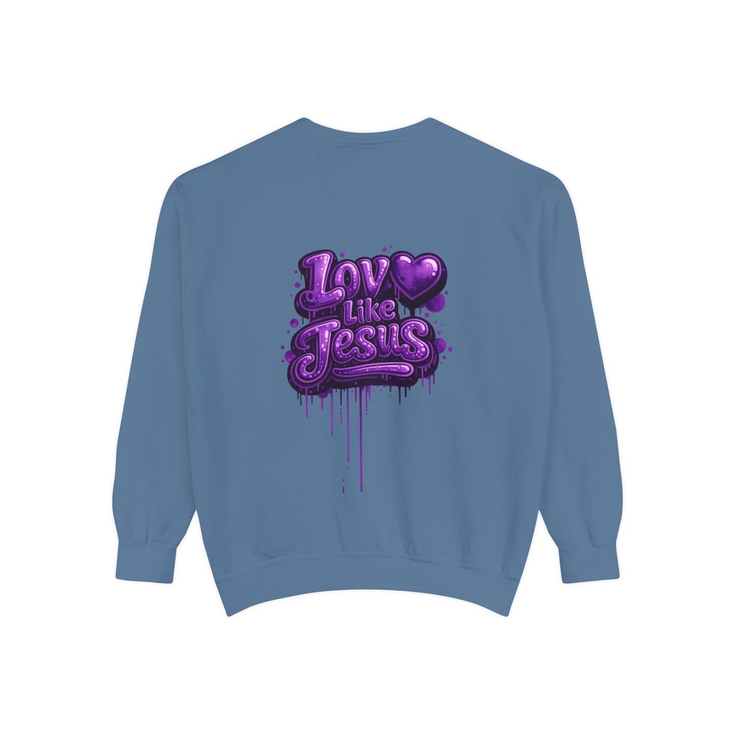 Love Like Jesus Retro Heart Sweatshirt — Women's Christian Graphic